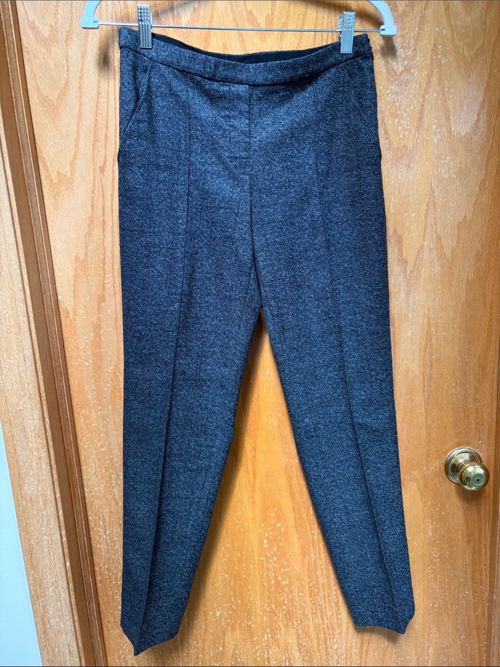 Tahari Dark Gray Tailored Ponte Trousers